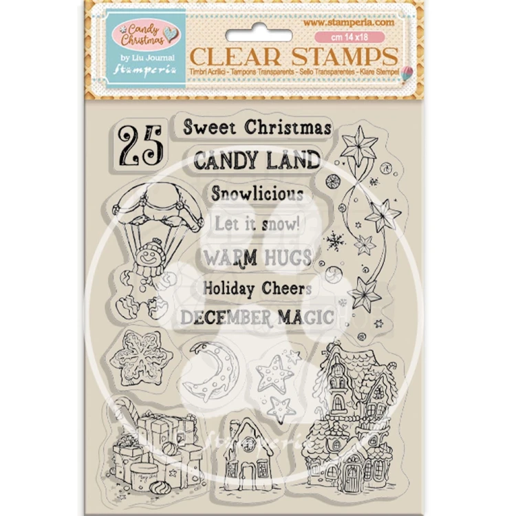 Stempel akrylowy 14x18cm Candy Christmas WTK223 Stamperia