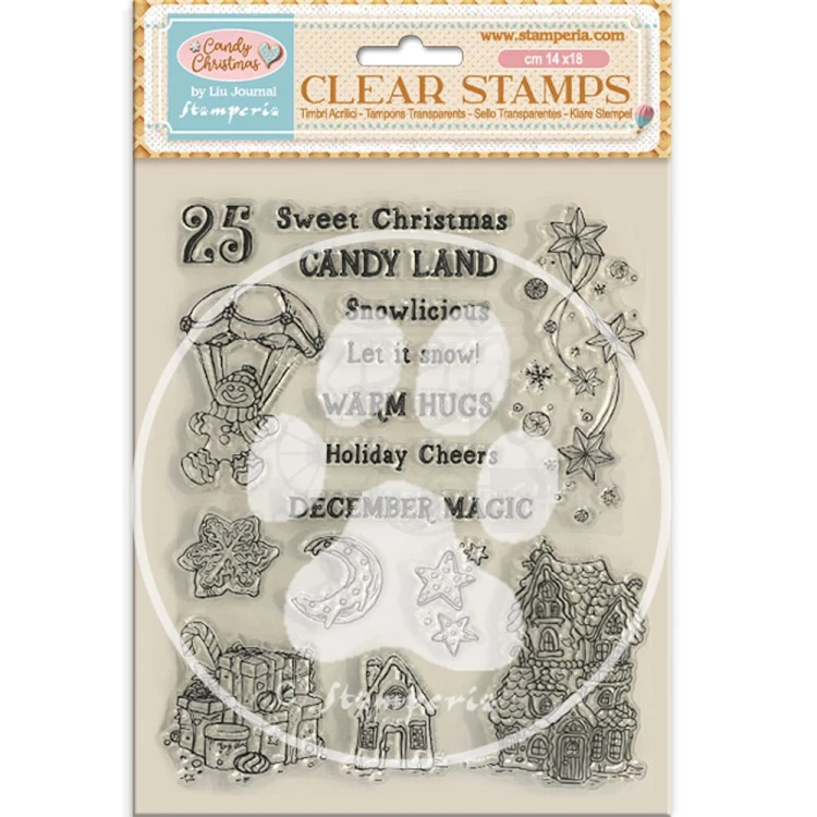Stempel akrylowy 14x18cm Candy Christmas WTK223 Stamperia