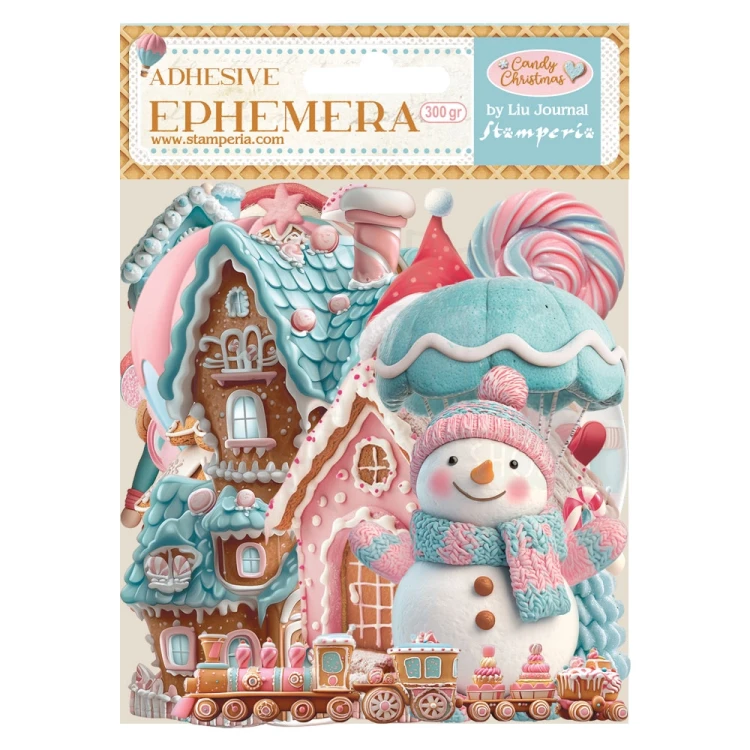 Ozdoby papierowe samoprzylepne Ephemera Candy Christmas DFLCT66 Stamperia