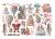 Ozdoby papierowe samoprzylepne Ephemera Candy Christmas DFLCT66 Stamperia