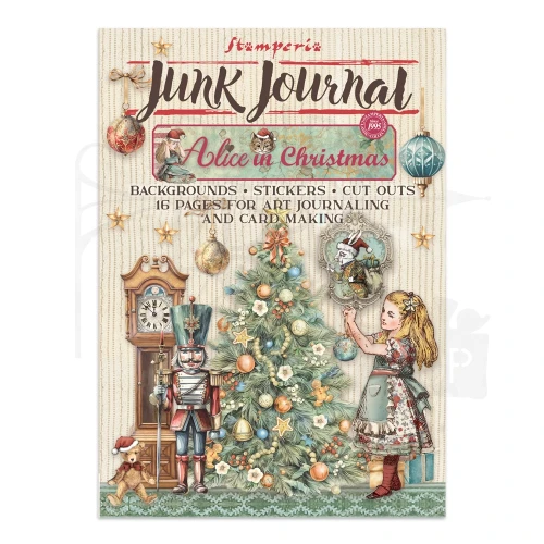 Junk Journal Alice in Christmas 16 kart SBJK03 Stamperia