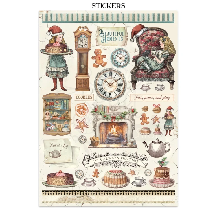Junk Journal Alice in Christmas 16 kart SBJK03 Stamperia