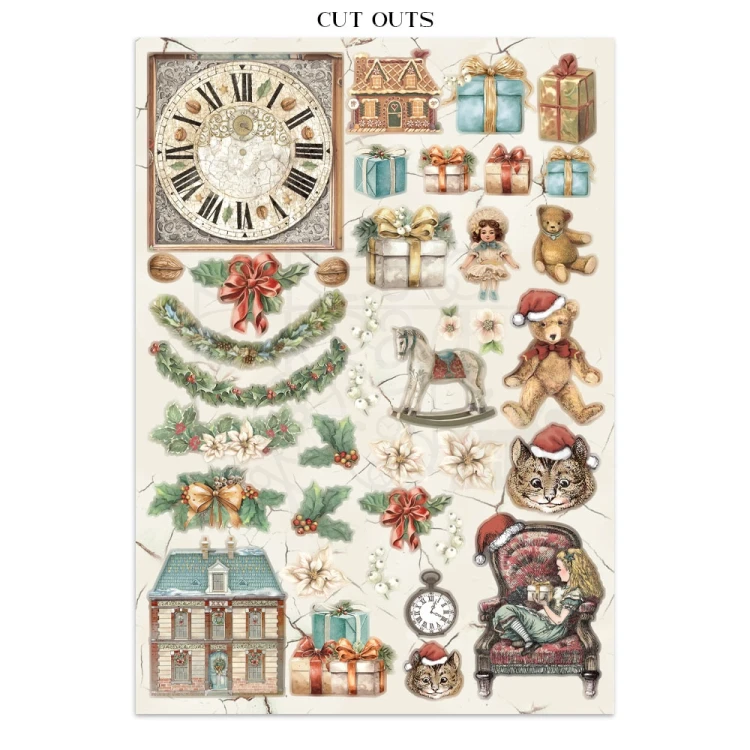Junk Journal Alice in Christmas 16 kart SBJK03 Stamperia