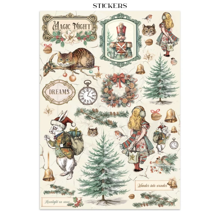 Junk Journal Alice in Christmas 16 kart SBJK03 Stamperia