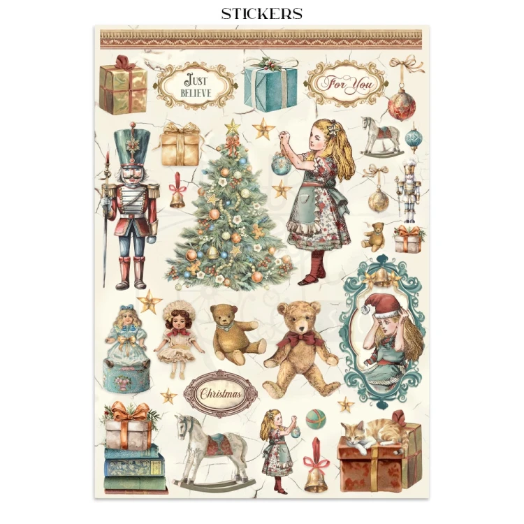 Junk Journal Alice in Christmas 16 kart SBJK03 Stamperia