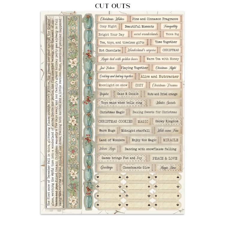 Junk Journal Alice in Christmas 16 kart SBJK03 Stamperia