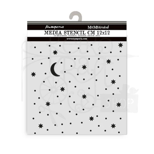 Szablon maska 12x12cm Alice in Christmas Nocne Niebo KSTDS57 Stamperia