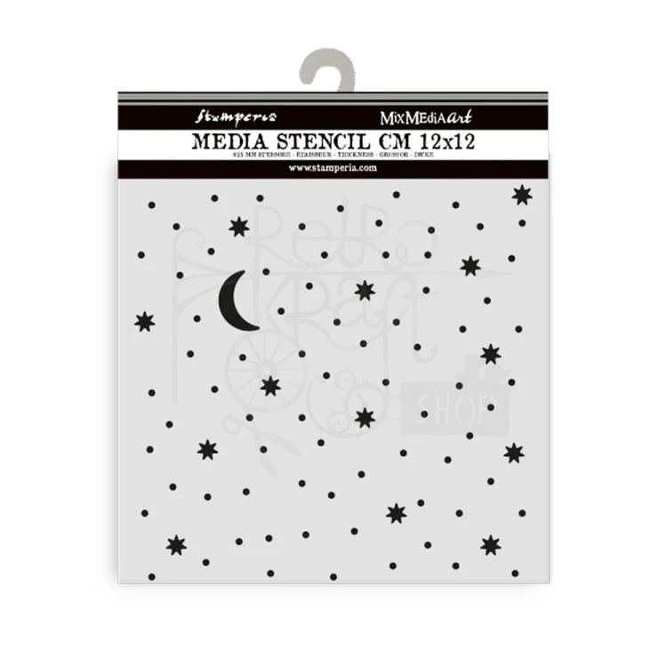 Szablon maska 12x12cm Alice in Christmas Nocne Niebo KSTDS57 Stamperia