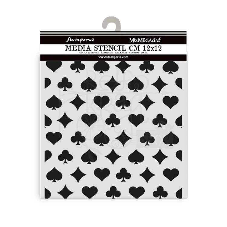 Szablon maska 12x12cm Alice in Christmas Poker KSTDS55 Stamperia