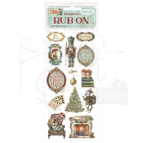 Rub-on transfer 10x21.6cm Alice in Christmas Żołnierzyki DFLRB183 Stamperia