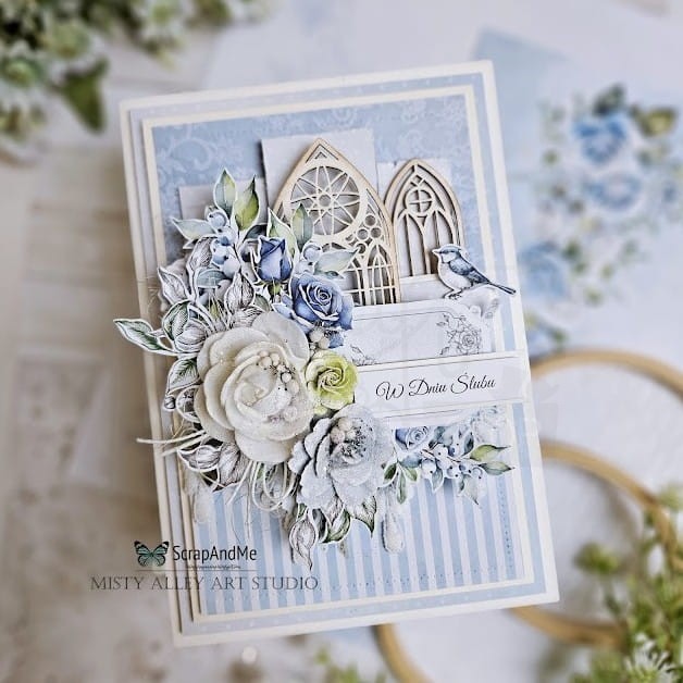 Papier do scrapbookingu 30x30 Blue Roses Okładka ScrapAndMe