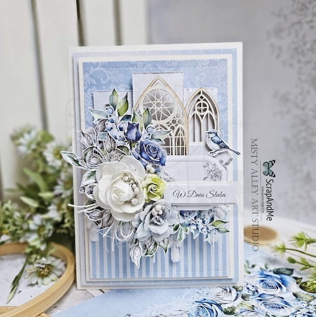 Zestaw papierów do scrapbookingu 20x20 Blue Roses ScrapAndMe