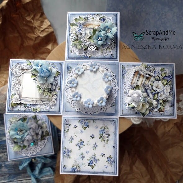 Zestaw papierów do scrapbookingu 20x20 Blue Roses ScrapAndMe