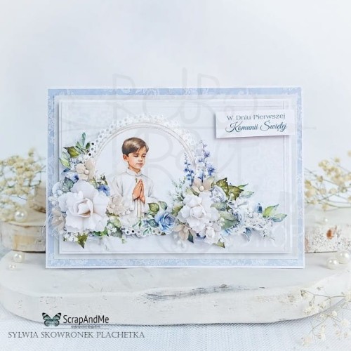 Papier do scrapbookingu 30x30 elementy do wycięcia First Communion Boy 3 ScrapAndMe