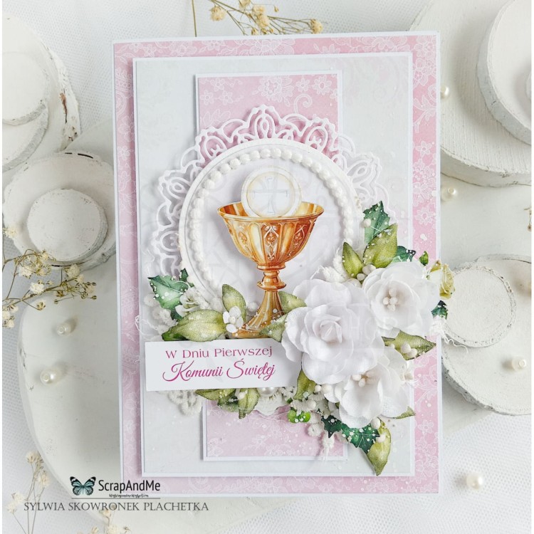 Papier 30x30 elementy do wycięcia First Communion Girl 5 ScrapAndMe