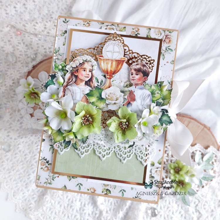 Papier do scrapbookingu 30x30 White Roses 07/08 ScrapAndMe