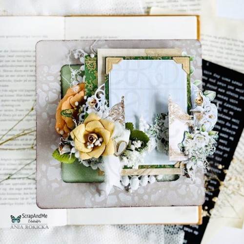 Papier do scrapbookingu 30x30 White Roses - Flowers ScrapAndMe