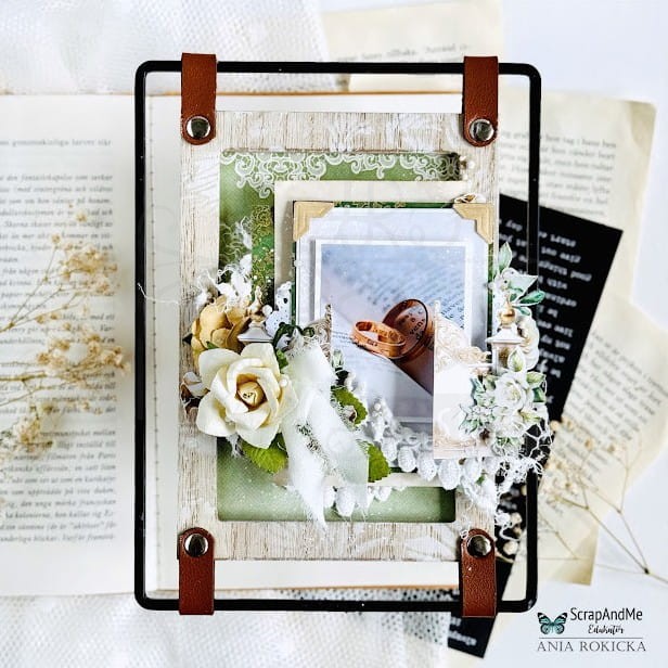 Papier do scrapbookingu 30x30 White Roses - Flowers ScrapAndMe