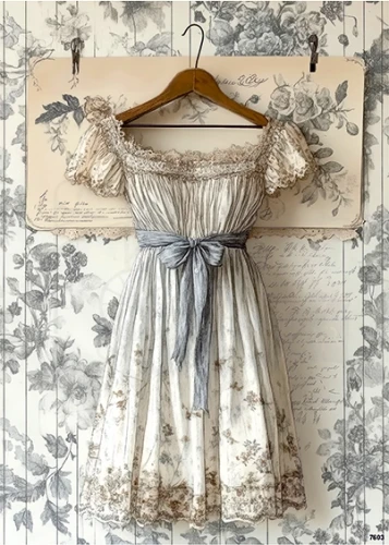 Papier ryżowy do decoupage A5 Sukienka retro 7603