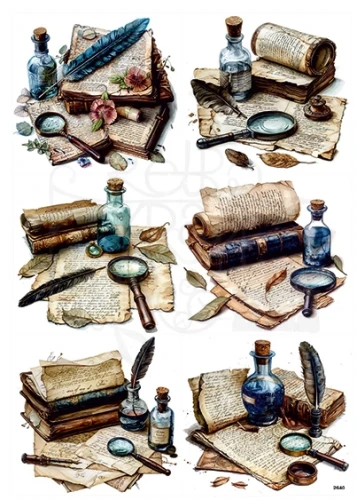Papier ryżowy do decoupage A4 Pisarz retro 2640