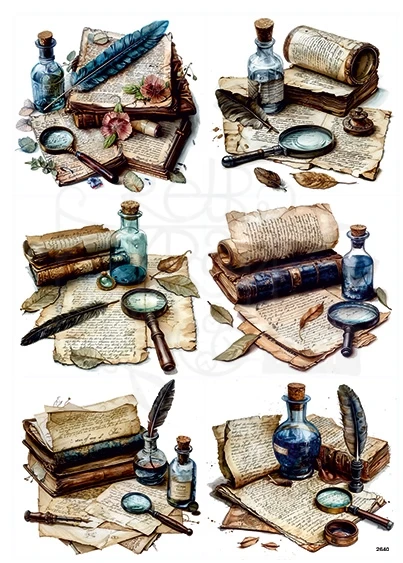 Papier ryżowy do decoupage A4 Pisarz retro 2640