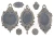 Foremka silikonowa 20x13 Ramki medaliony LBMF120 LaBlanche