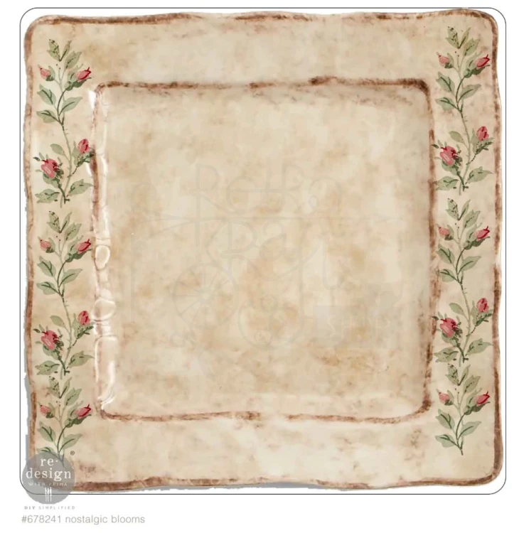 H2O Transfers 21.5x27.9cm Nostalgic Blooms 2 ark 678241 Prima
