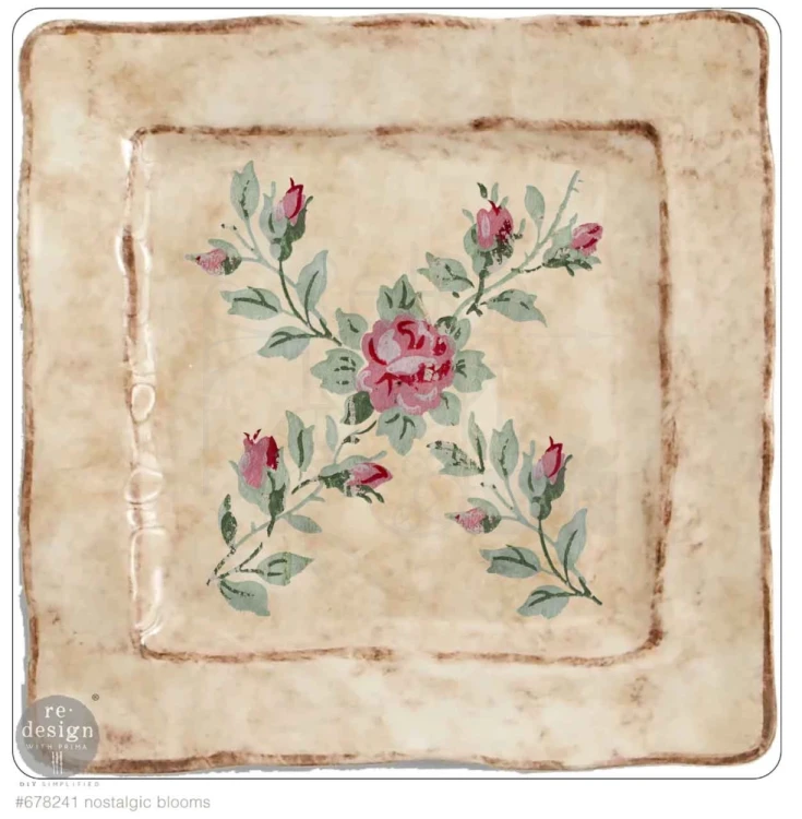 H2O Transfers 21.5x27.9cm Nostalgic Blooms 2 ark 678241 Prima