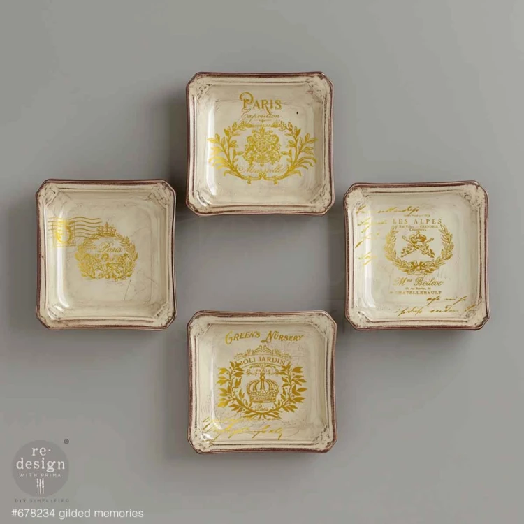 H2O Transfers 21.5x27.9cm Gilded Memories 2 ark 678234 Prima