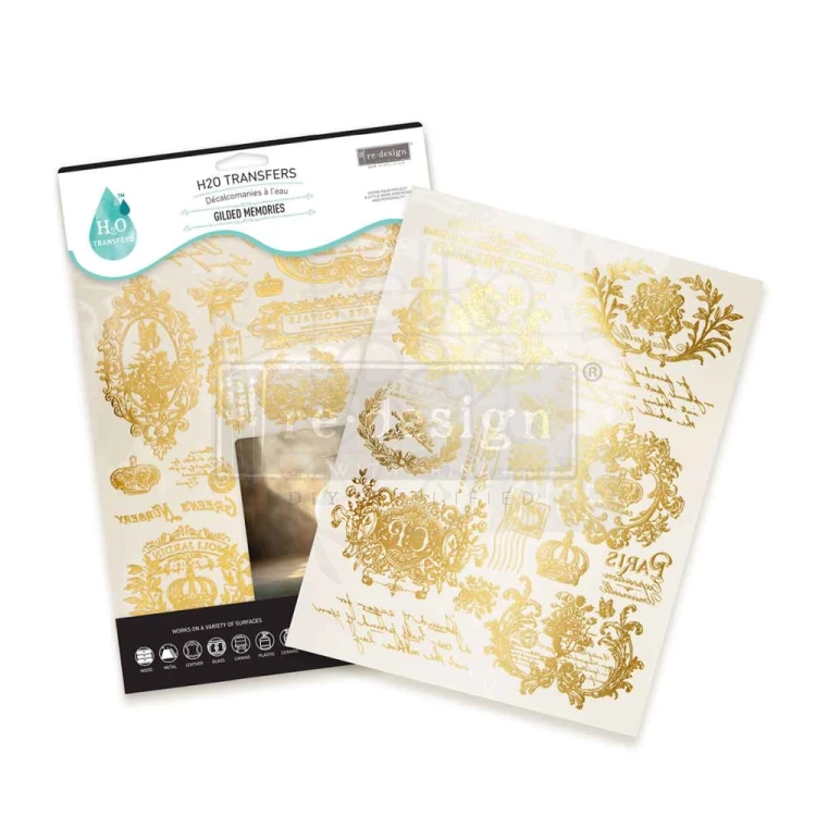 H2O Transfers 21.5x27.9cm Gilded Memories 2 ark 678234 Prima