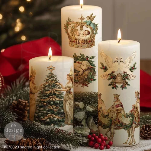 Rub-on Decor Transfer Middy 21.5x27.9cm Sacred Night Collection 4 ark 678029 Prima