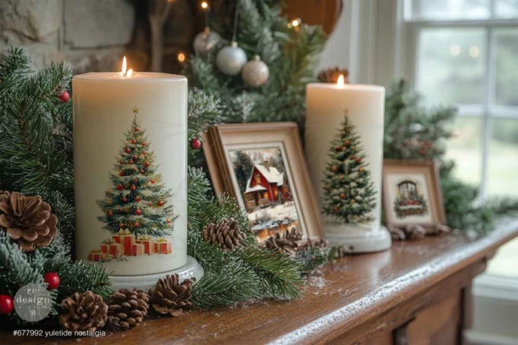 Rub-on Decor Transfer Middy 21.5x27.9cm Yuletide Nostalgia 4 ark 677992 Prima