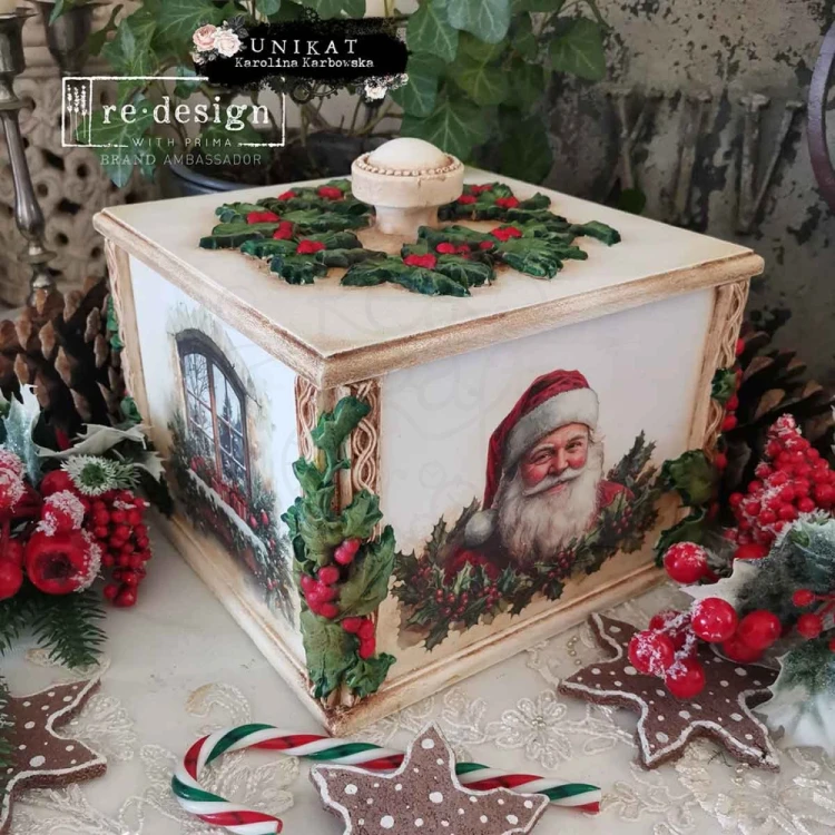 Rub-on Decor Transfer Middy 21.5x27.9cm Yuletide Nostalgia 4 ark 677992 Prima