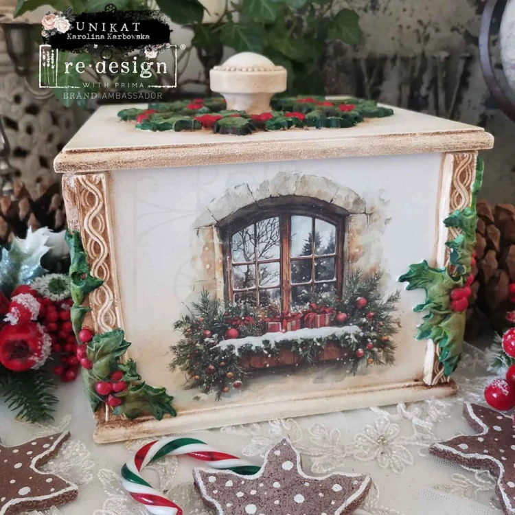 Rub-on Decor Transfer Middy 21.5x27.9cm Yuletide Nostalgia 4 ark 677992 Prima
