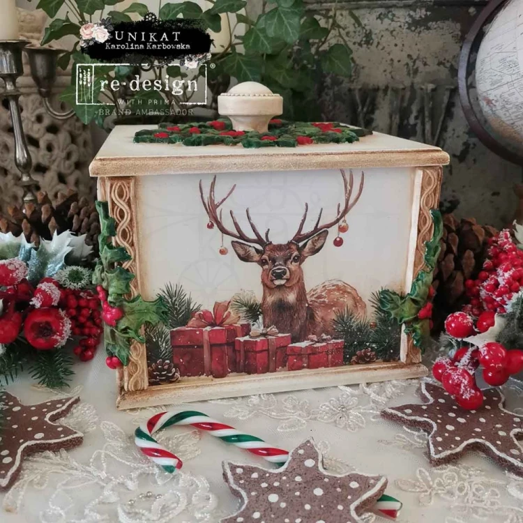 Rub-on Decor Transfer Middy 21.5x27.9cm Yuletide Nostalgia 4 ark 677992 Prima