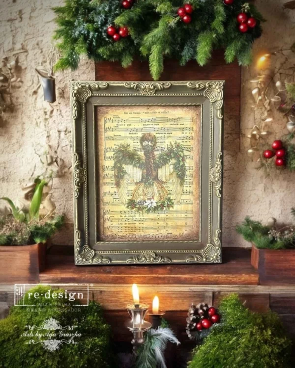 Rub-on Decor Transfer Middy 21.5x27.9cm Heavenly Wings 4 ark 677930 Prima