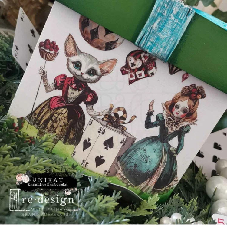 Rub-on Decor Transfer Middy 21.5x27.9cm Whimsical Holiday Dreams 4 ark 676643 Prima