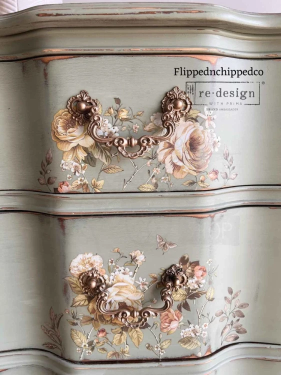 Rub-on Decor Transfer Middy 21.5x27.9cm Belle Epoque Blooms 3 ark 678098 Prima