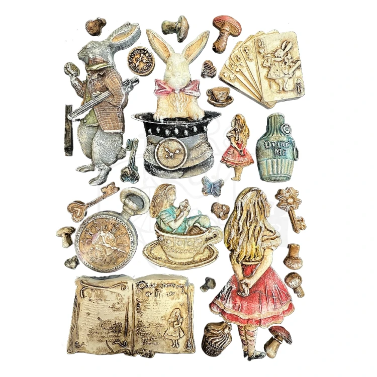 Foremka silikonowa A5 Alice in Christmas KACMA572 Stamperia