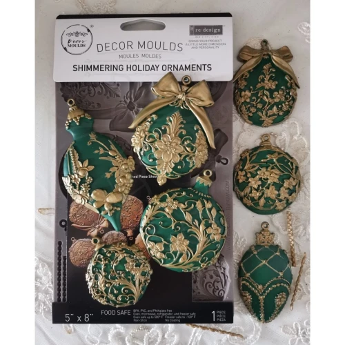 Foremka silikonowa 20x13 Shimmering Holiday Ornaments 677664 Prima