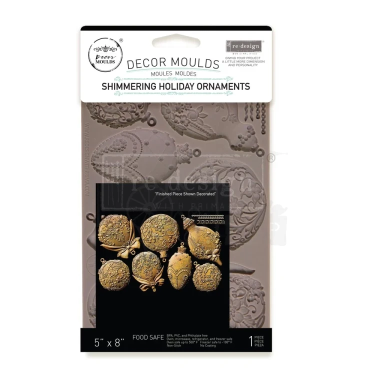 Foremka silikonowa 20x13 Shimmering Holiday Ornaments 677664 Prima