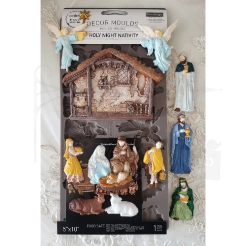 Foremka silikonowa 25x13 Holy Night Nativity 677442 Prima