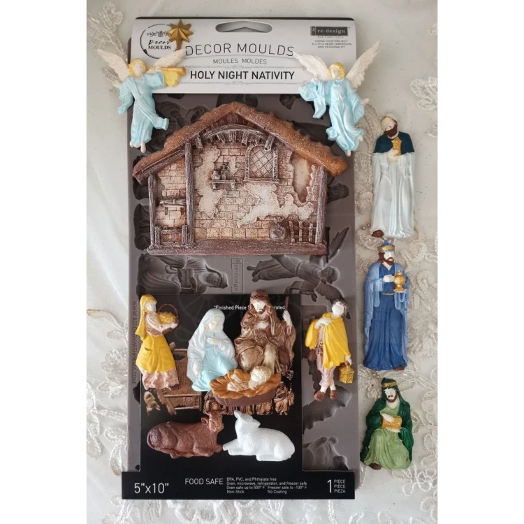 Foremka silikonowa 25x13 Holy Night Nativity 677442 Prima