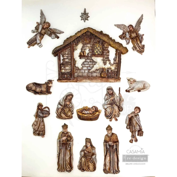 Foremka silikonowa 25x13 Holy Night Nativity 677442 Prima
