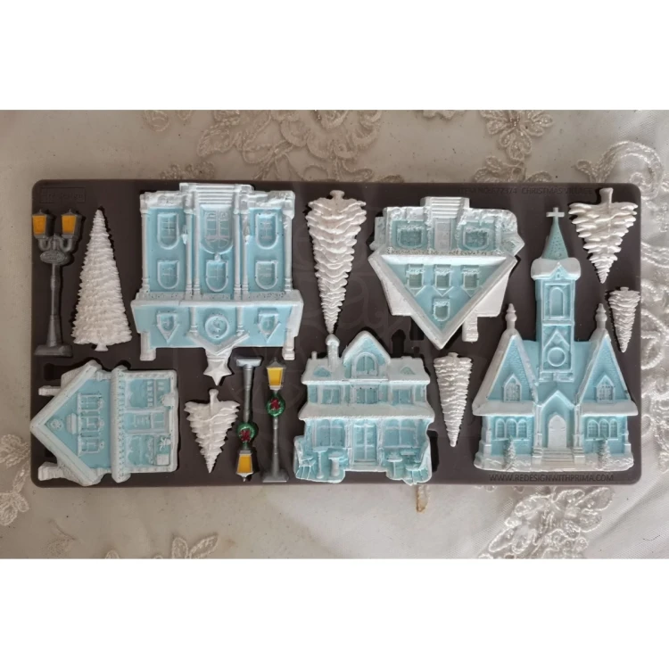 Foremka silikonowa 25x13 Christmas Village 677374 Prima
