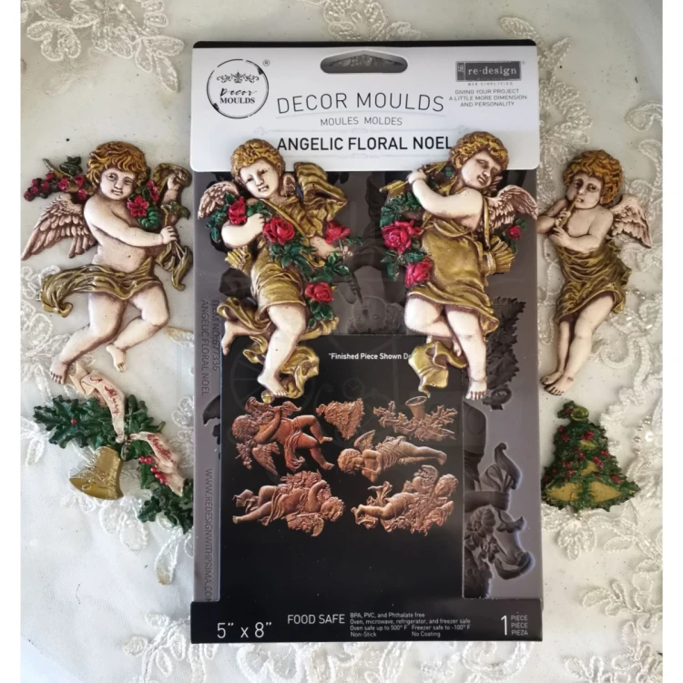 Foremka silikonowa 20x13 Angelic Floral Noel 677336 Prima