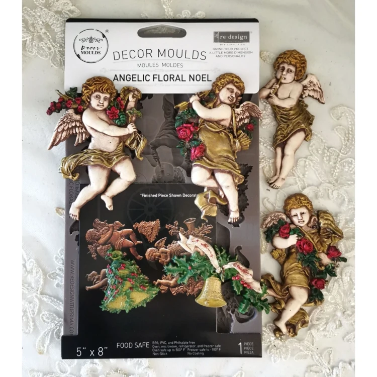 Foremka silikonowa 20x13 Angelic Floral Noel 677336 Prima