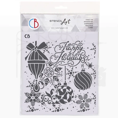 Szablon maska 22x22cm Happy Holidays MS8-027 Ciao Bella