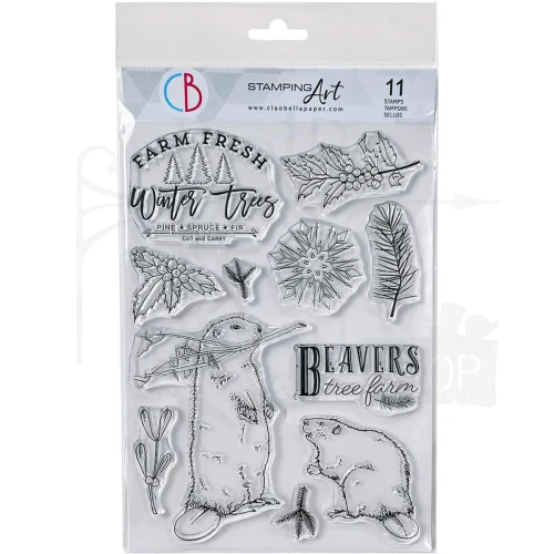 Stempel akrylowy 15x21cm Beavers Tree Farm PS8020 Ciao Bella