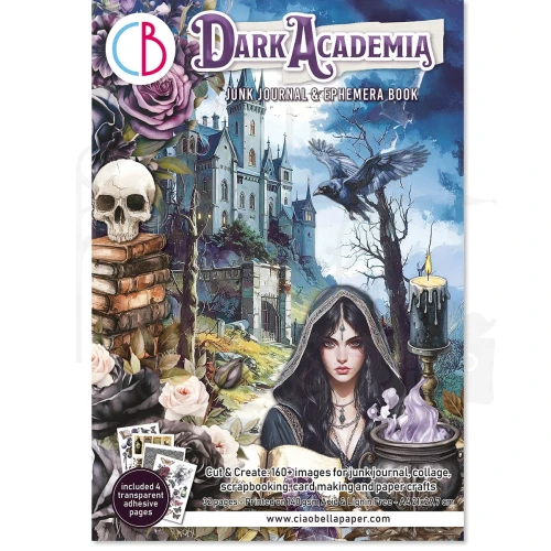 Zestaw A4 Junk Journal &amp; Ephemera Book Dark Academia CBB014 Ciao Bella